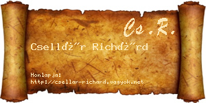 Csellár Richárd névjegykártya